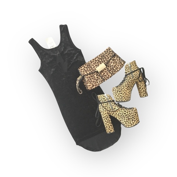 new LF Millau ϟ Cut Out Mesh Bolt Sleeveless Dress ϟ Black Velvet ϟ Small - Picture 8 of 13